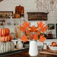 thumbnail image 5 of Artificial Fake Pumpkin Branches Fall Floral Picks Assorted Berry Fall Stems Maple Leaves Branches Decor Fall for Tables Wreath Halloween Thanksgiving Autumn Home Decor 10 Inch, 5 of 6