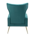 thumbnail image 5 of UIXE Modern Accent Chair for Living Room Velvet Sherpa Armchair,Blue Comfy Arm Sofa Chair, 5 of 7
