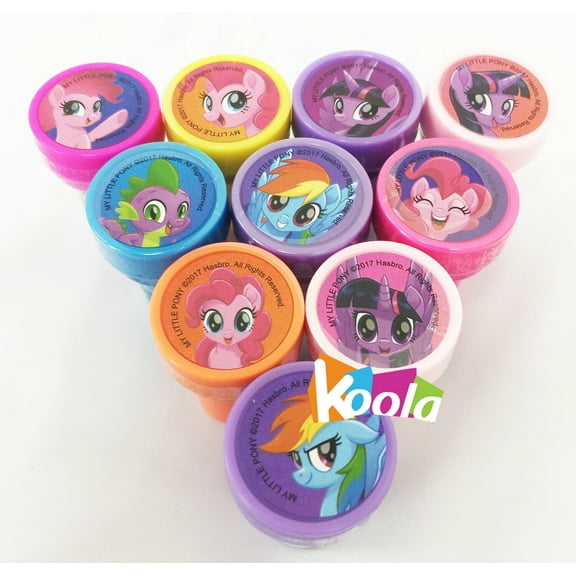 10 pcs My Little Pony The Movie Self-inking Stamps Birthday Party Favors
