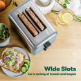 thumbnail image 3 of BELLA 2 Slice Toaster, Quick & Even Results Every Time, Wide Slots Fit Any Size Bread Like Bagels or Texas Toast, Drop-Down Crumb Tray for Easy Clean Up, Stainless Steel and Aqua, 3 of 5