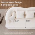 thumbnail image 6 of Timbernest 70" Boneless Couch, Convertible Sofa Bed, Fold Out Sleeper Loveseat, Milk White, 6 of 11