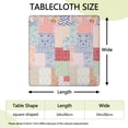 thumbnail image 2 of Pioneer Flower Floral Print Pattern Square Fitted Tablecloth with Elastic Edge,Square Table Cover,Washable Elastic Table Cover for Home Kitchen Party Decor 34"x34", 2 of 6