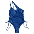 thumbnail image 2 of Neinkie Women's One Shoulder Cutout One Piece Swimsuit Strap Backless Bathing Suit Monokini, 2 of 7