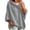 Gray, variant on QSXADF Hoodie For Women 3/4 Sleeve Drawstring Sweatshirt Hooded Drawstring Long Sleeve 3/4 Sleeve Pullover Top Casual Loose Sporty Hoodie Women Fall Winter Tops