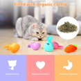 thumbnail image 4 of 6Pcs Catnip Toys, Easter Cat Interactive Toys, Plush Rabbits & Carrot with Built-in Rattle Papers, Boredom Relief Cat Toys, Cat Chew Toys for Teething Chewing, Easter Pet Gift Set, 4 of 7