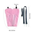 thumbnail image 3 of Stuffable Travel Neck Pillow Storage Bag, 38.6 x 7.1 In Crystal Velvet, for Airplane Road Trip and Carry-On Use, Pink, 3 of 6