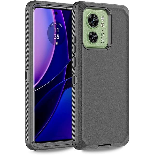 wonima11 Anloes Case for Moto Motorola Edge 2023 Edge 40 Defender Phone Case Bumper Cover Black