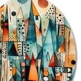 thumbnail image 4 of Designart "Geometric Joy I" Abstract Landscape Round Metal Art, 4 of 5