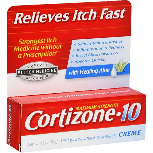 Cortizone 10 Maximum Strength AntiItch Creme with Healing Aloe, 0.5 Oz