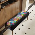 thumbnail image 4 of POLERO Happy New Year Bench Seat Cover Christmas Decoration Washable Bench Cushion Cover with Elastic Band Rectangle Seat Protector for Bedroom, Living Room, Patio, 4 of 7