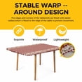 thumbnail image 4 of Western Texas Star Retro Table Cloths for 4 Foot Rectangle Tables, Country Vintage Red Beige Plaid Patio Waterproof Elastic Fitted Tablecloths, Washable Rectangular Table Cover for Camping, 4 of 8