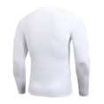 thumbnail image 2 of Men Long Sleeve Sports Compression Basketball Running Tops Tight T Shirts Fast Drying Fitness GYM Base Layer Tops White S, 2 of 15