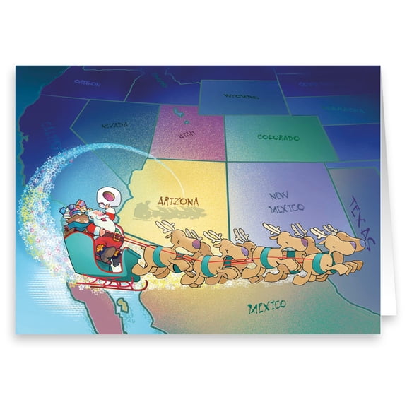 Arizona Christmas Cards Cards - 18 Boxed Arizona Holiday Cards - 40044