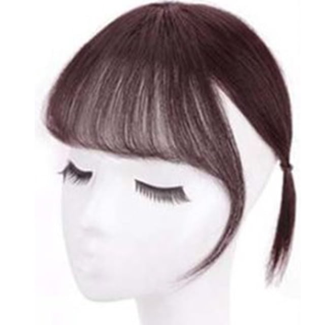 Bangs Hairpiece, Clip In Bangs Soft Dome For Dating Party Black,Ordinary Color,Dark Brown,Light Brown