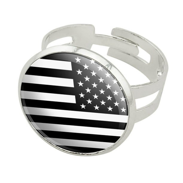 Graphics and More - Subdued Reverse American USA Flag Black White ...