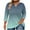 Navy, variant on Plebaso Women's Plus Size Tops Casual 3/4 Sleeve V Neck Tunic Shirts Gradient Printed Womens Blouses