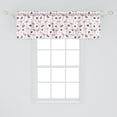 thumbnail image 2 of Ambesonne Flamingo Window Valance, Watercolor Art Flamingos, 54" X 18", Black Pink, 2 of 3