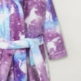 thumbnail image 6 of Wenfanal Girls Boys Solid Color Belted Plush Robe Baby Pajamas Toddler Pajamas Soft,Childrens Flannel Robe Print Home Fleece Bathrobe For Boys Girls With Pockets Girls Fashion Size 3-4 Years,Purple, 6 of 6