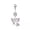 Silver D, variant on 1Pc Fashion Women Bell Button Ring Belly Ring Butterfly Navle Clip Body Jewelry-Silver A