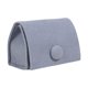 thumbnail image 2 of Mini caja de terciopelo para anillos, joyas, pendientes, collares, almacenamiento con botón a presión, compacta para mujeres y niñas, bolsa de joyería Gris claro, 2 of 8
