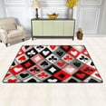 thumbnail image 2 of SKYSONIC 72x48in Playing Cards Area Rug, Seamless Pattern Floor Carpet for Indoor Living Dining Room and Bedroom Area, 2 of 7
