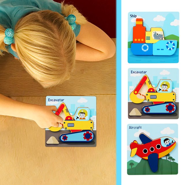 onlyliua Oferta Por Tiempo Limitado Rompecabezas de Madera para Niños Pequeños Rompecabezas de Juguetes con Formas Regalos