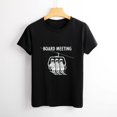 thumbnail image 3 of Board Meeting Women’s Cotton Short Sleeve T-Shirt HD Graphic Print Casual Crew Neck Tee L, 3 of 6