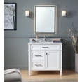 thumbnail image 3 of 36" Tennant Brand Durand Minimalistic Modern White Bathroom Sink Vanity ZK-1808-V36W-BS, 3 of 7