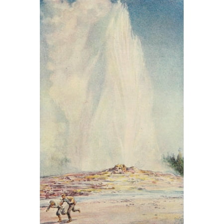 School History of the United States 1918 Geyser in Yellowstone Park Canvas Art - Unknown (18 x 24)