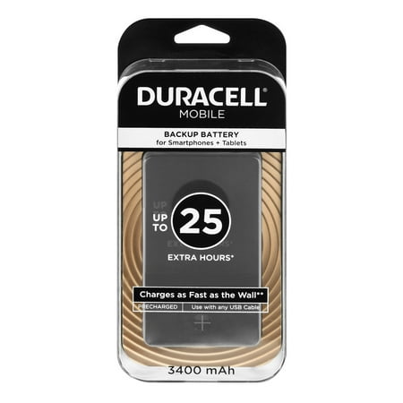 Duracell Mobile Backup Battery for Smartphones + Tablets up to + 25 Extra Hours, 1.0 (Best Battery Backup Smartphone)