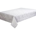 thumbnail image 2 of Violet Linen Classic Abstract Border Pattern, Polyester Woven Jacquard, White , 70 Inch by 120 Inch, Seats 10 to 12 people, Rectangular Tablecloths, 2 of 2
