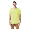 thumbnail image 5 of Hanes Hi Vis Essential-T T-Shirt for Men, 60 Cotton/40 Poly Short Sleeve Mens T-Shirt, High Visibility Safety Shirts, Safety Green M, 5 of 5
