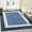 Navy blue hue, variant on Geetinfly 5*7FT Area Rugs 1150Gsm 100% Polyester Rug 350Gsm Pile Weight Pearl Velvet Washed Back Folding Printed Carpet - Modern - Geya Beige color