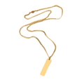thumbnail image 1 of Collar con colgante de acero de titanio, hecho a mano, con cierre resistente. oro, 1 of 9