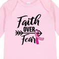thumbnail image 4 of Inktastic Breast Cancer Awareness Faith over Fear with Pink Ribbon and Arrow Girls Long Sleeve Baby Bodysuit, 4 of 5