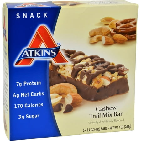 Atkins Snack Cashew Trail Mix Bar - 5 CT