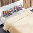 thumbnail image 5 of Yayeee Pillowcase King Size Set of 2 Satin Wrinkle Resistant Pillow Case, Colorful Plaid, 5 of 7