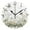 Black, variant on Vintage Leaves Butterflies Birds Florals Round Wall Clock Silent Analog Battery Operated Gold Pointer Home Decor 9.84" Diameter