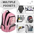 thumbnail image 5 of Bulopur Pink Sparkle Axolotl Kids Backpack Set 4 Pcs Waterproof Durable Kids School Bag with Lunch Tote, Pencil Pouch and Water Bottle Cover for Elementary Students, 5 of 7