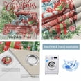 thumbnail image 2 of Fsddascl Christmas Blackout Curtains for Bedroom/Living Room, Thermal Insulated Kitchen Curtains, Red Truck Pine Tree Snowflake Branches Flowers Grommet Darkening Window Treatment Drapes 52"x84"x2, 2 of 6