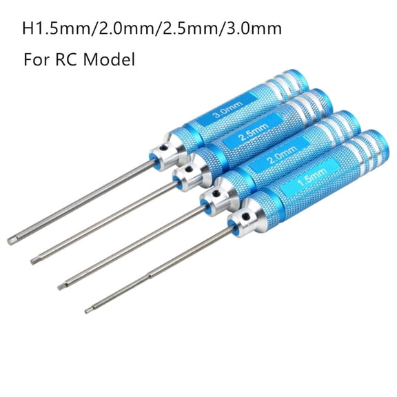 4 Piece Hex Screwdriver Set 1.5Mm 2Mm 2.5Mm 3Mm Repair Tool For Hpi Hsp Rc Cars