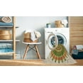 thumbnail image 2 of Ahgly Company Machine Washable Indoor Square Transitional Brown Gold Area Rugs, 3' Square, 2 of 7