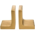 thumbnail image 6 of MyGift Modern Industrial Heavy Gold Concrete Bookends, Set of 2, 6 of 7