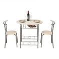 thumbnail image 7 of Hassch 3 Pieces Dining Table Set with Storage Rack, Modern Breakfast Table Set with Metal Frame, Kitchen Table Set for Home Apartment, Natural, 7 of 7
