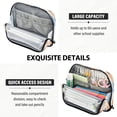 thumbnail image 5 of Wobogo Pastel Peach and Blue Flowers Large Capacity Durable Zippered Pencil Case Portable Stationery Storage Organizer Bag for Study Office Travel, 5 of 7
