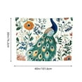 thumbnail image 3 of ZFLMY Peacock Floral Wall Art Tapestry 100% Polyester Home Decor for Decorative Wall Hanging Bedroom Living Room Decoration 40x30in, 3 of 6