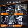 thumbnail image 3 of ARCCAPTAIN MIG Welder, 110V/220V Dual Voltage 160A 4-in-1 Gas Gasless Flux Core/Stick/Lift TIG Welding Machine, Portable Inverter Welder, 3 of 7