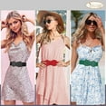 thumbnail image 2 of Women Stretchy Belt for Dresses Vintage Elastic Wide Waist Belt, 2 of 9