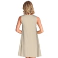 thumbnail image 2 of PAYOHTO Women's Sleeveless Dress Airplane Fly Earth Summer Dress Casual Floral Print Round Neck A Line Beach Short Sundress​ with Pockets​, 2 of 8