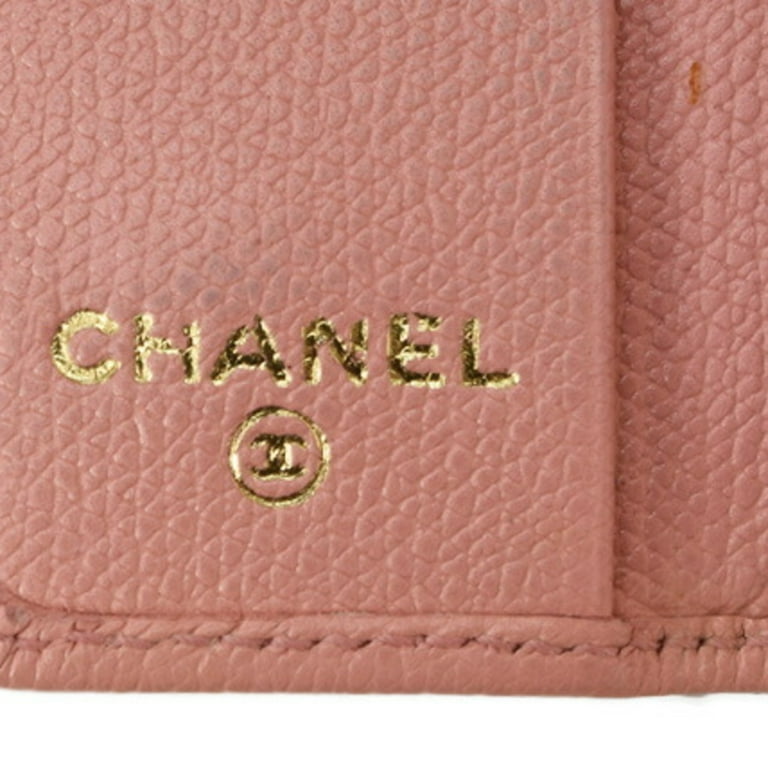 Authenticated Used Chanel Key Case / Ring CHANEL 6-series CC Mark Coco  Button Rose Pink 